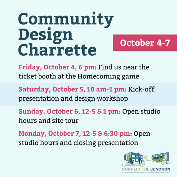 Community Design Charrette event list graphic