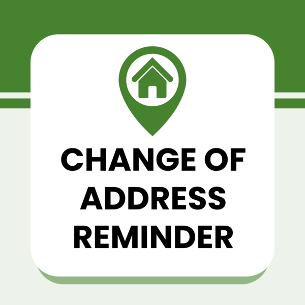 Change of Address Reminder graphic 