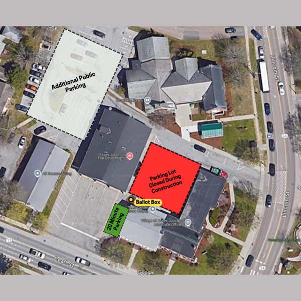 Map of parking lot changes