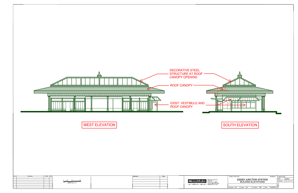 Amtrak building elevations