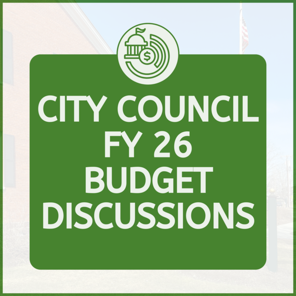 City Council FY26 Budget Discussions graphic